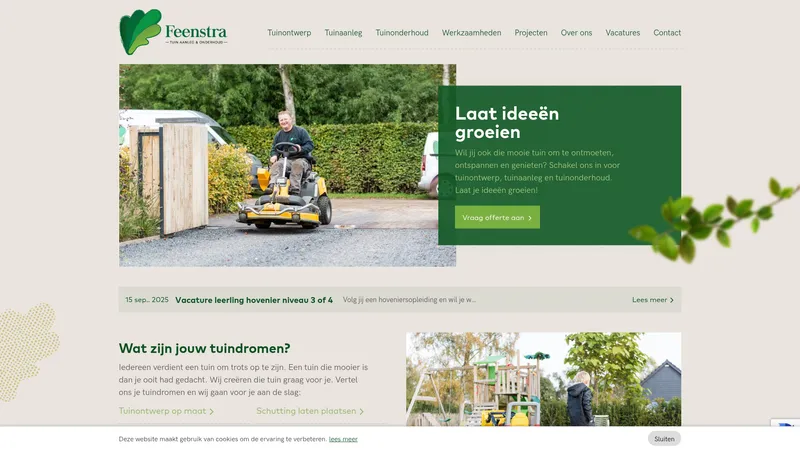 Website van Feenstra Ermelo