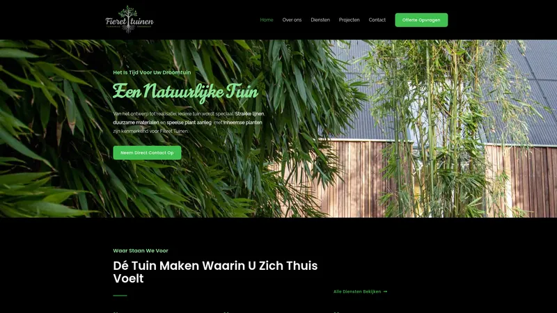 Website van Fieret Tuinen