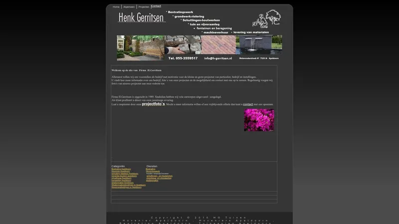 Website van Firma H.Gerritsen