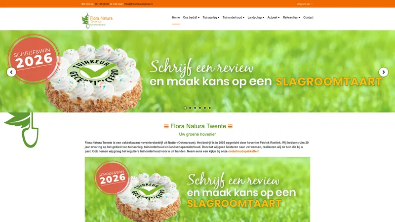 Website van Flora Natura Twente