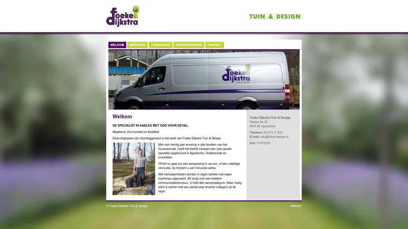Website van Foeke Dijkstra Tuin & Design
