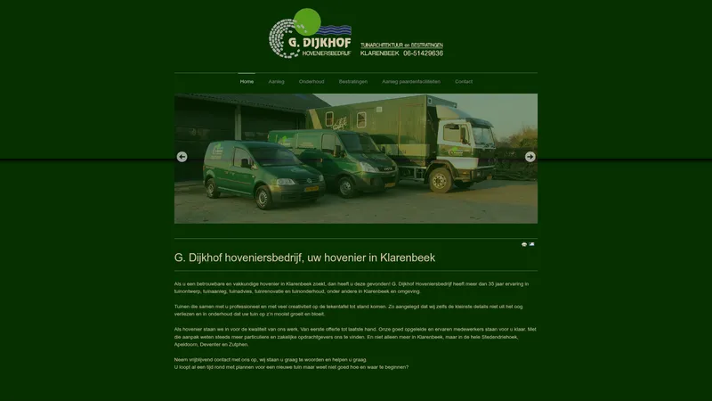 Website van G. Dijkhof hoveniersbedrijf