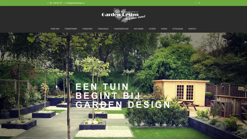 Website van Garden Design