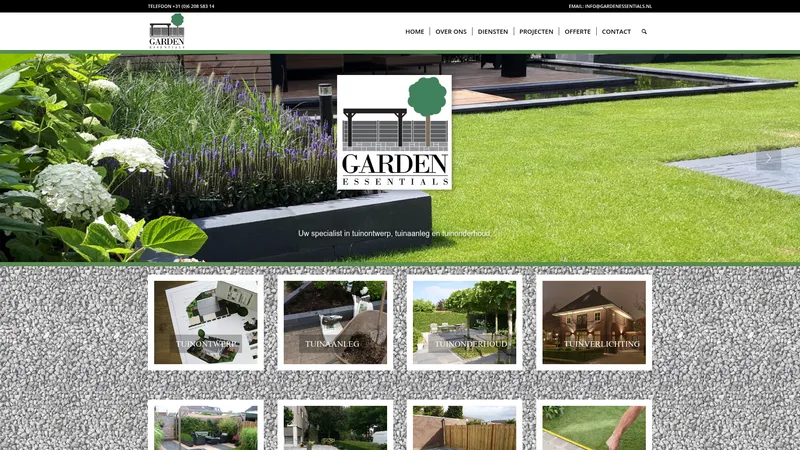 Website van Garden Essentials