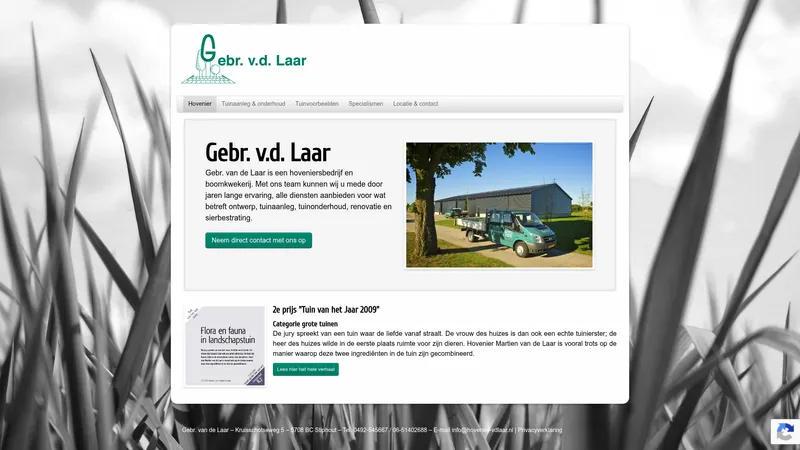 Website van Gebr. v.d. Laar