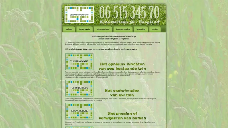 Website van Gerard Voorburg