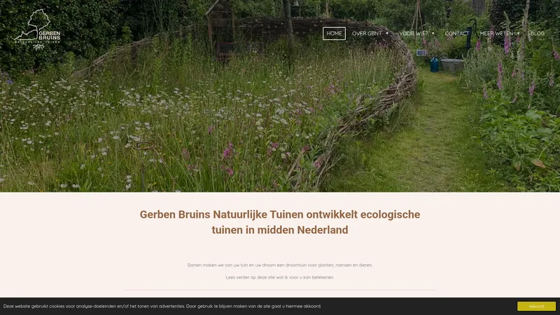 Website van Gerben Bruins Natuurlijke Tuinen