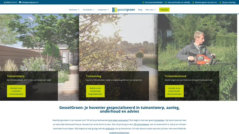 Website van GesselGroen