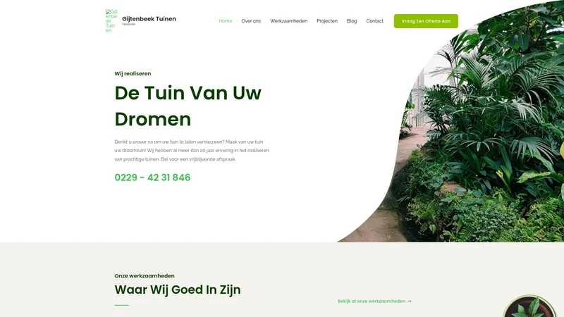 Website van Gijtenbeek Tuinen