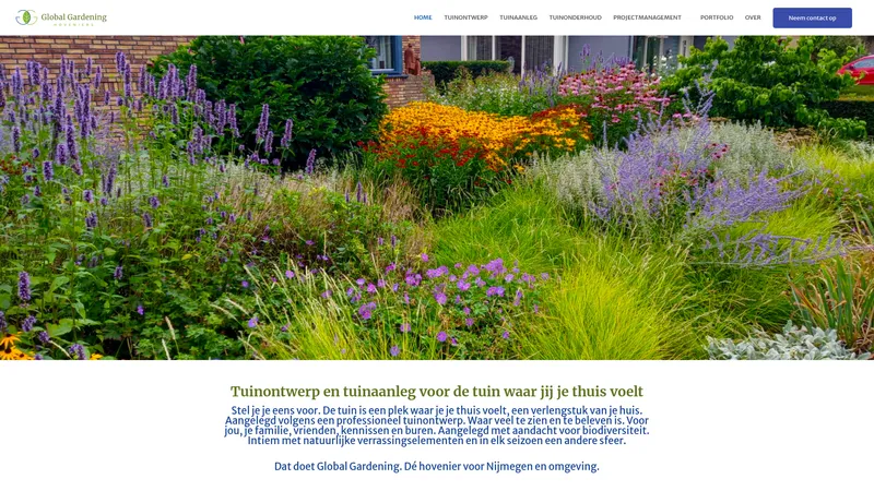 Website van Global Gardening