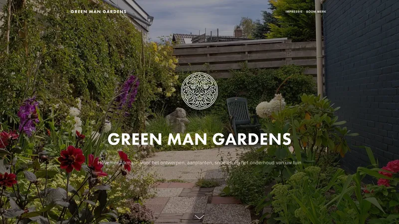 Website van Green Man Gardens