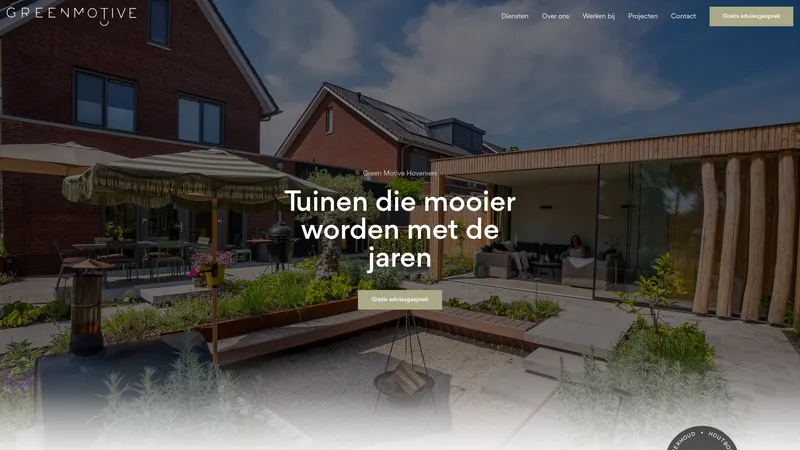 Website van Green Motive Hoveniers