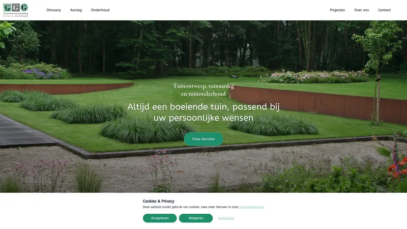 Website van Groen en Groei