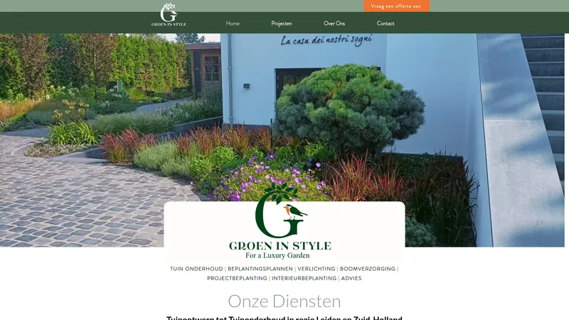Website van Groen in Style Design &