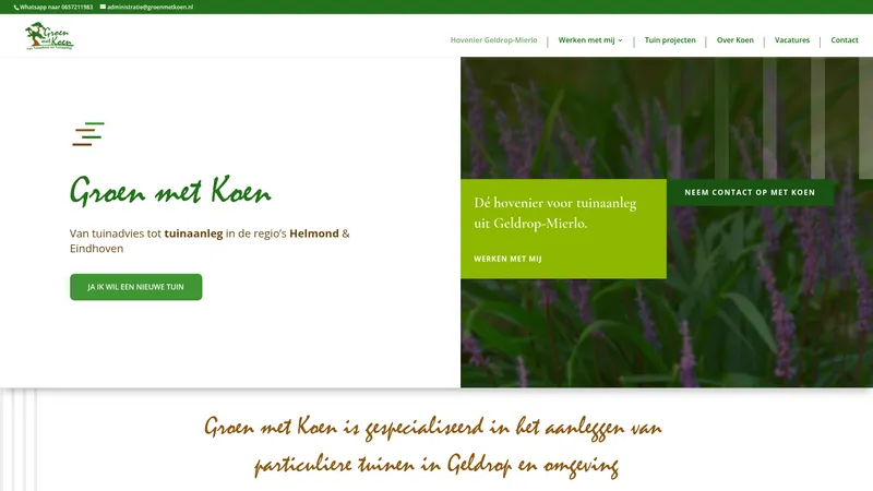 Website van Groen met Koen