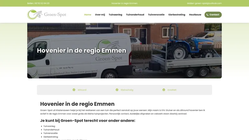 Website van Groen-Spot