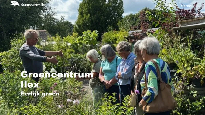 Website van Groencentrum Ilex