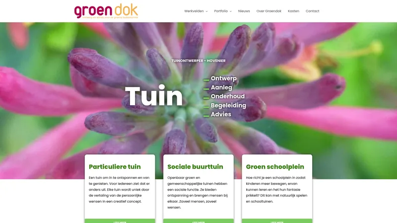 Website van Groendok