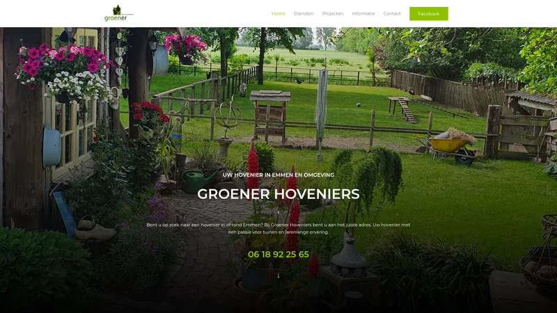 Website van Groener Hoveniers