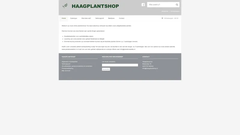 Website van Haagplantshop