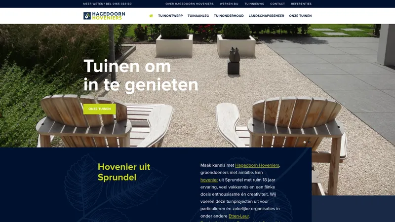 Website van Hagedoorn Hoveniers