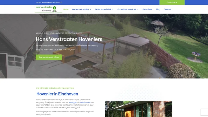Website van Hansverstraatenhoveniers