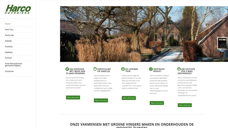 Website van Harco Hoveniers