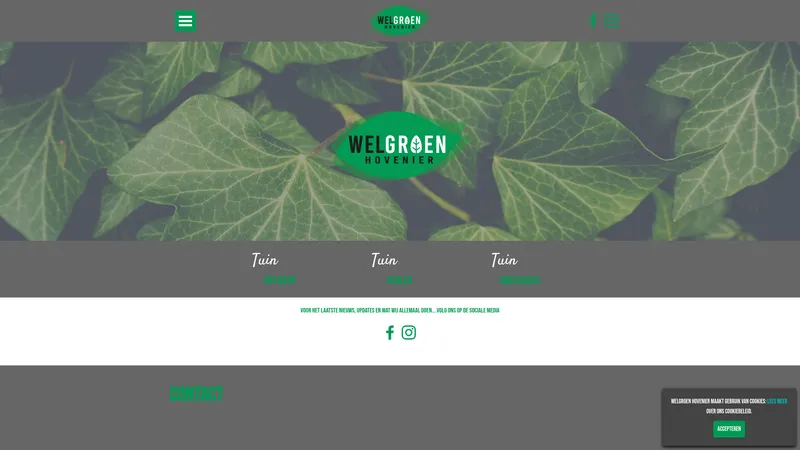 Website van heden Welgroen