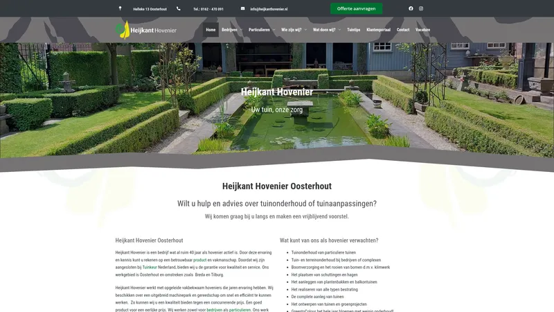 Website van Heijkant Hovenier
