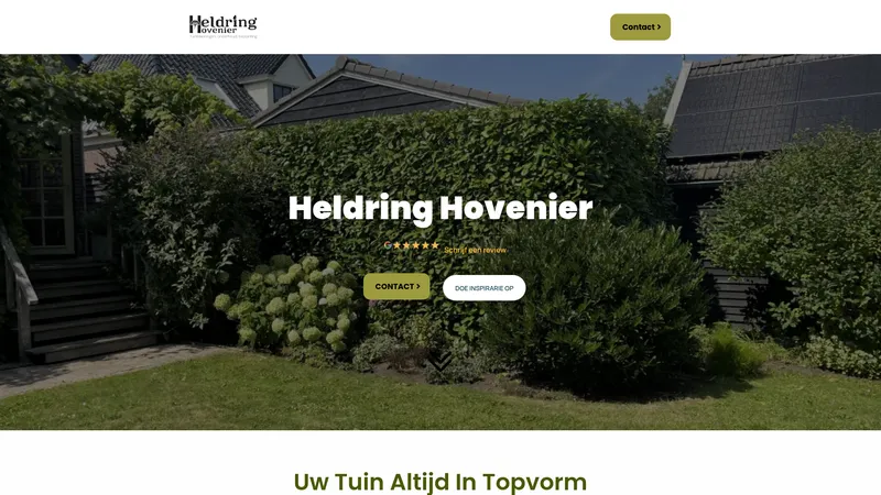 Website van Heldring Hovenier