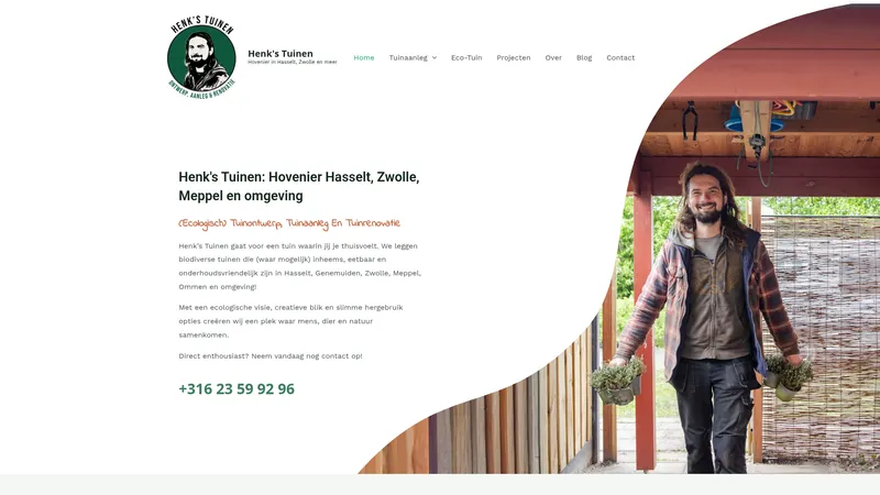 Website van Henk's Tuinen