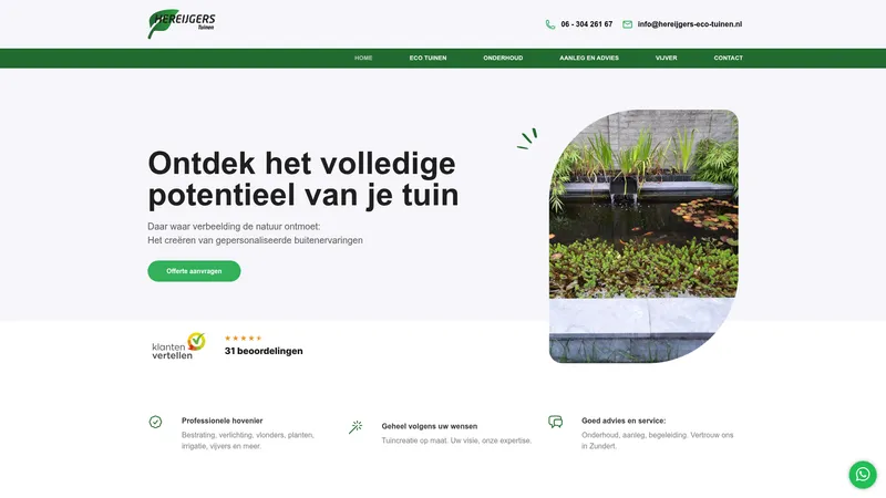 Website van Hereijgers Tuinen
