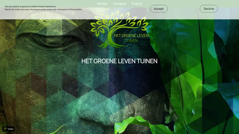 Website van Het Groene Leven Tuinen
