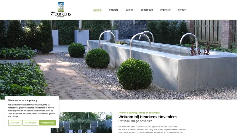 Website van Heurkens Hoveniers