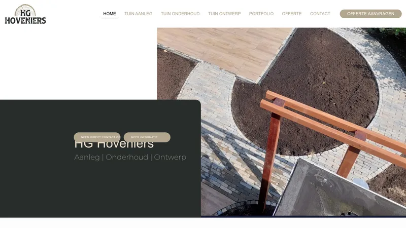Website van HG Hoveniers