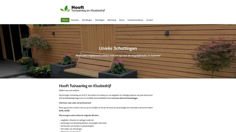 Website van Hooft Tuinaanleg Soest