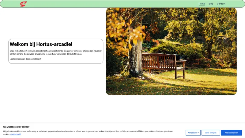 Website van Hortus Arcadie