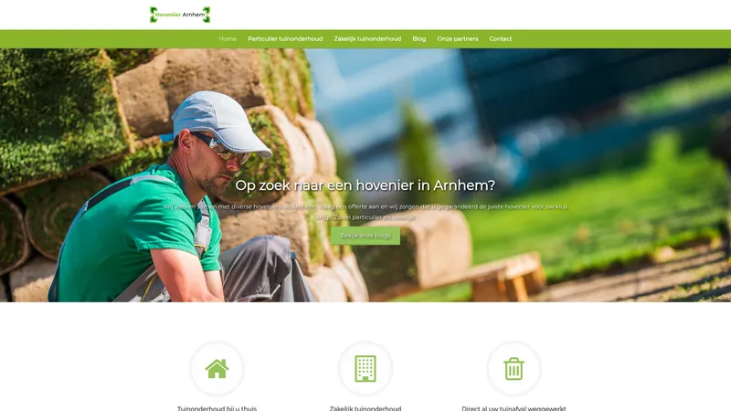 Website van Hovenier Arnhem