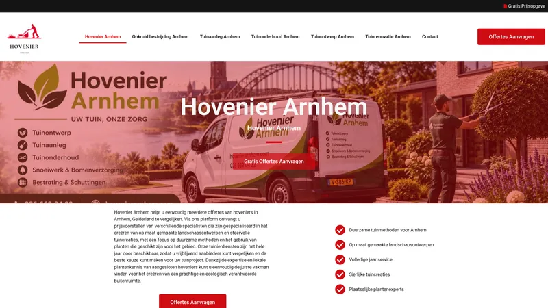 Website van Hovenier Arnhem