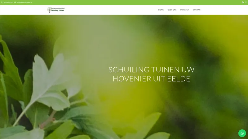 Website van Hovenier Eelde
