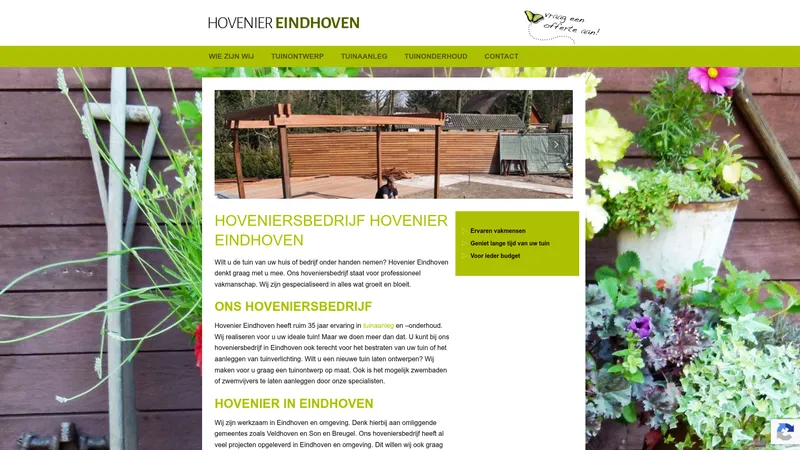 Website van Hovenier Eindhoven