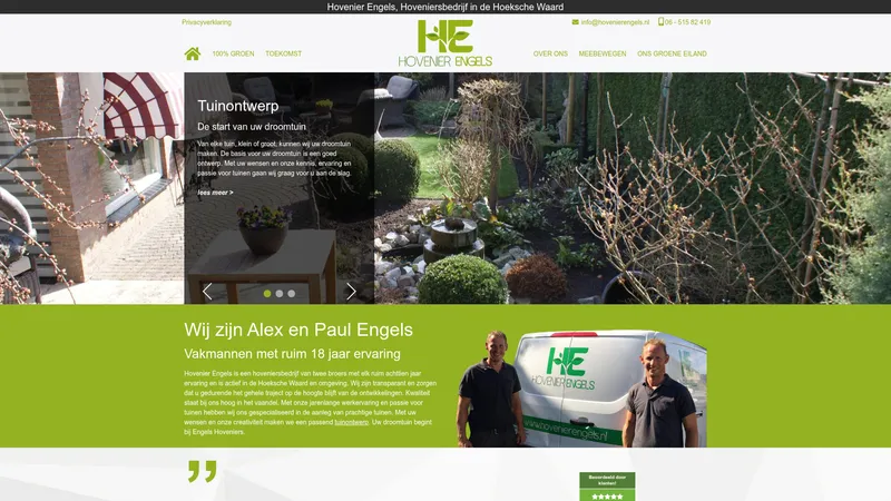 Website van hovenier engels