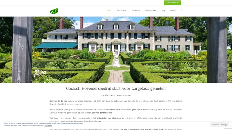 Website van Hovenier in Blaricum