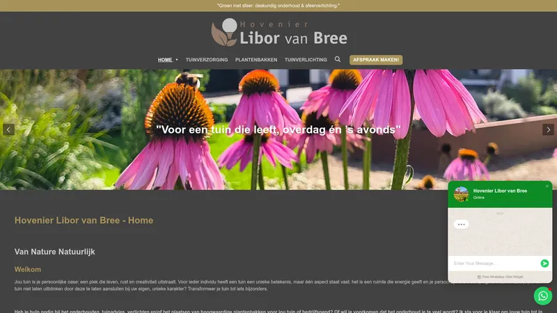 Website van Hovenier Libor van Bree