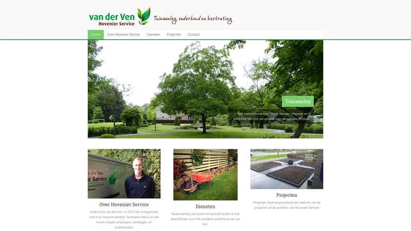Website van Hovenier Service