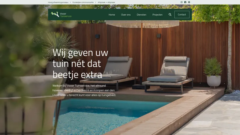 Website van Hovenier Tuinier