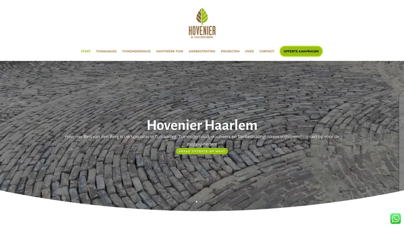 Website van Hovenier van den Berg