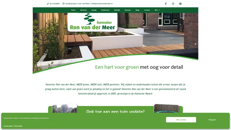 Website van Hovenier van der Meer