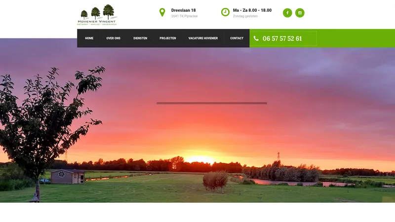 Website van Hovenier Vincent