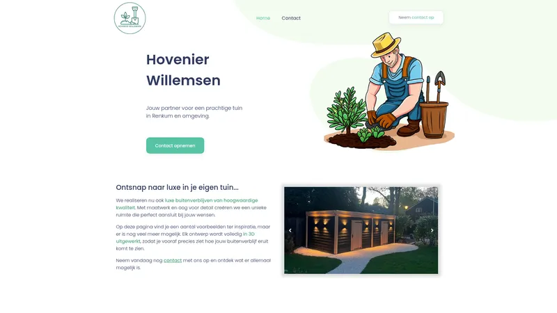 Website van Hovenier Willemsen